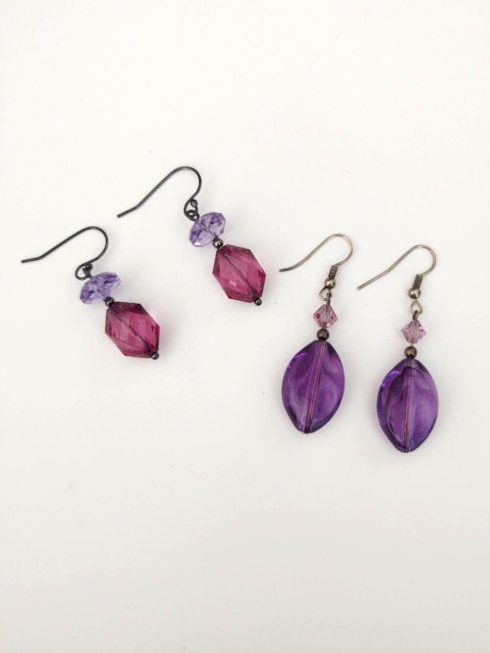 Purple dangle earring bundle